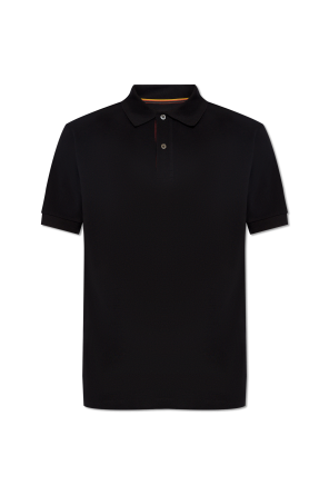 Dolce & Gabbana POLO APPLIQUE FEATURING ENGRAVED ポロ ロゴ Black Polo with applique featuring engraved logo Dolce